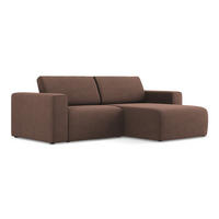 ECKSOFA Rechts Strukturstoff Stoff Pink - Pink/Hellrosa, Kunststoff/Textil (224/167cm) - Makamii