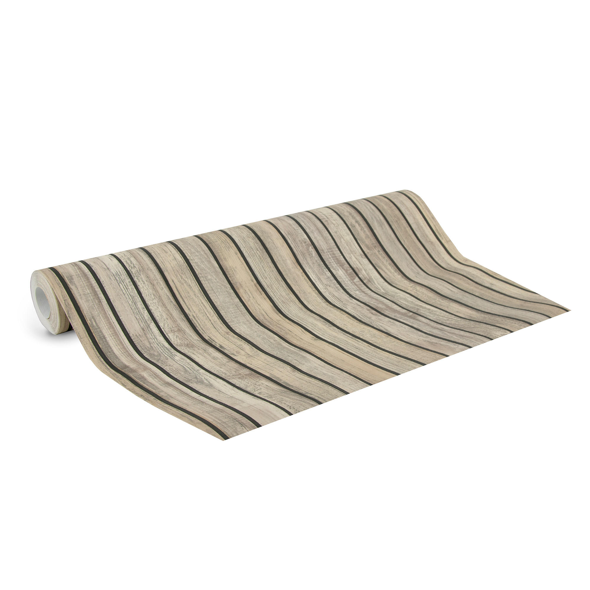 VLIESTAPETE - Lattenrost Eiche Wand 10mx53cm - Braun, Papier/Kunststoff (53/1000cm) - Superfresco Easy