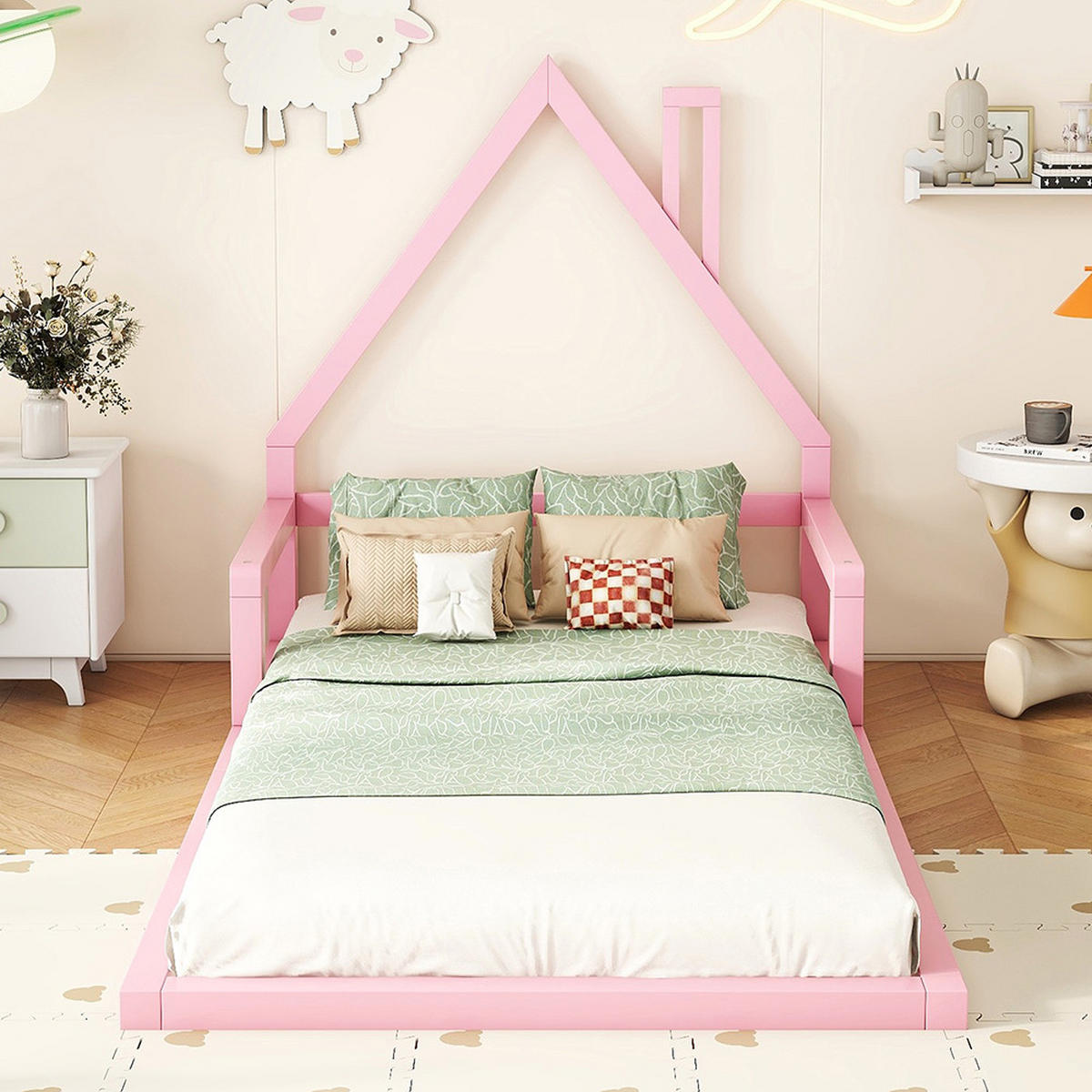 KINDERBETT 90/200 cm in Rosa - Pink, Holz (90/200cm)