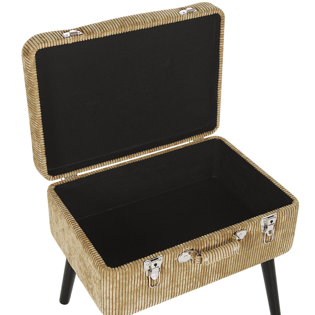 HOCKER Mallard 36/52/46 cm - Beige, Textil (52/46/36cm) - Beliani