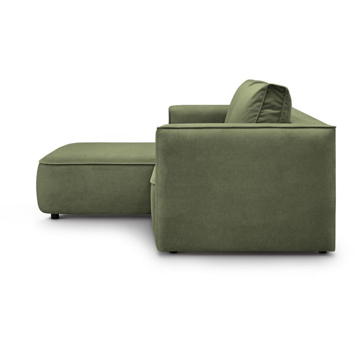 ECKSCHLAFSOFA Carlos grün - Schwarz/Grün, Kunststoff/Textil (265/170cm) - Beautysofa