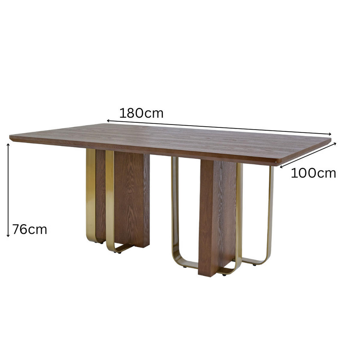 ESSTISCH Tema in edler Marmoroptik 180cm - Braun, Keramik (180/100/76cm) - alesvelt