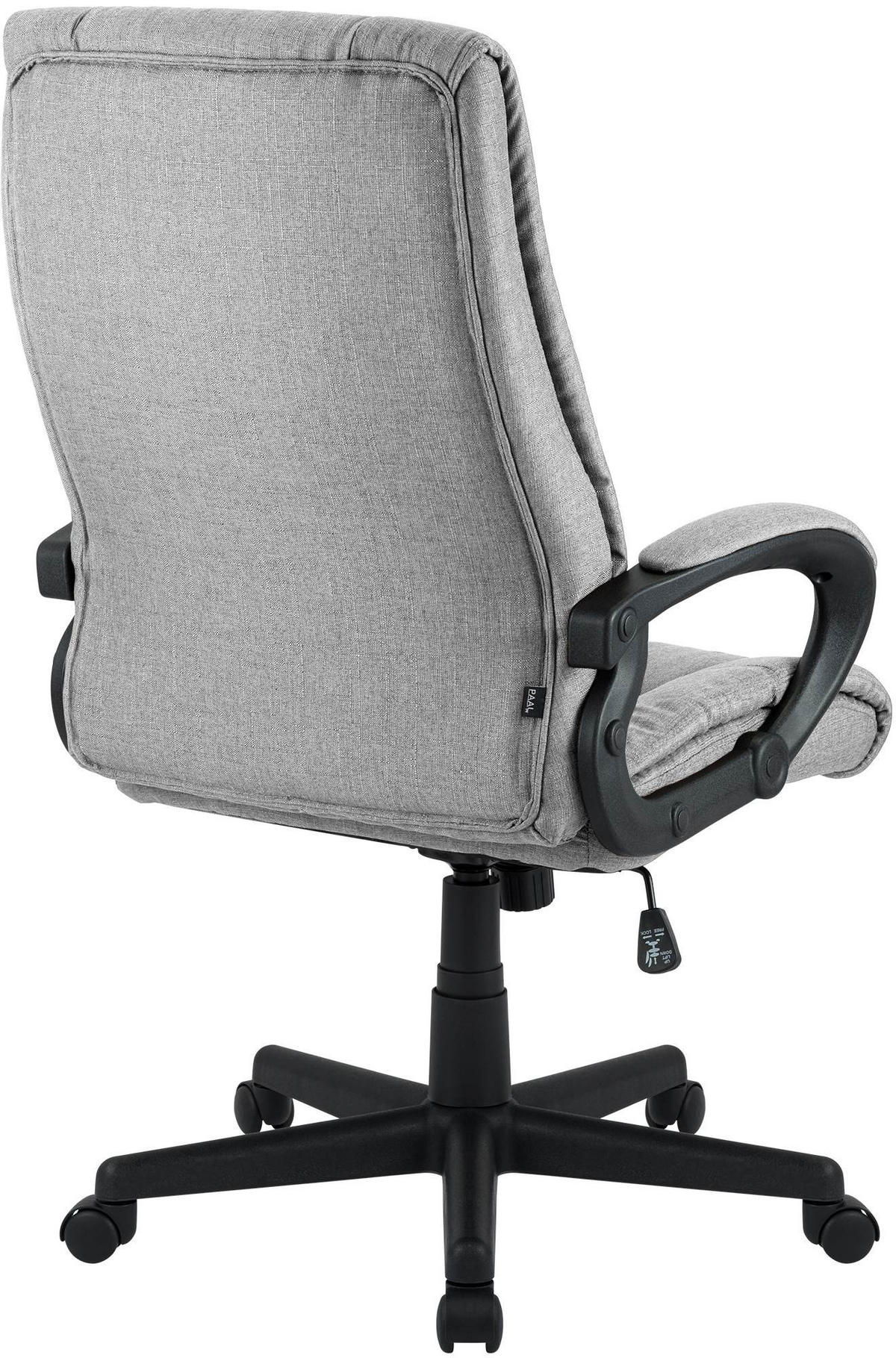 DREHSTUHL Stoff Grau - Schwarz/Grau, Kunststoff/Textil (66/106/70cm) - CLP