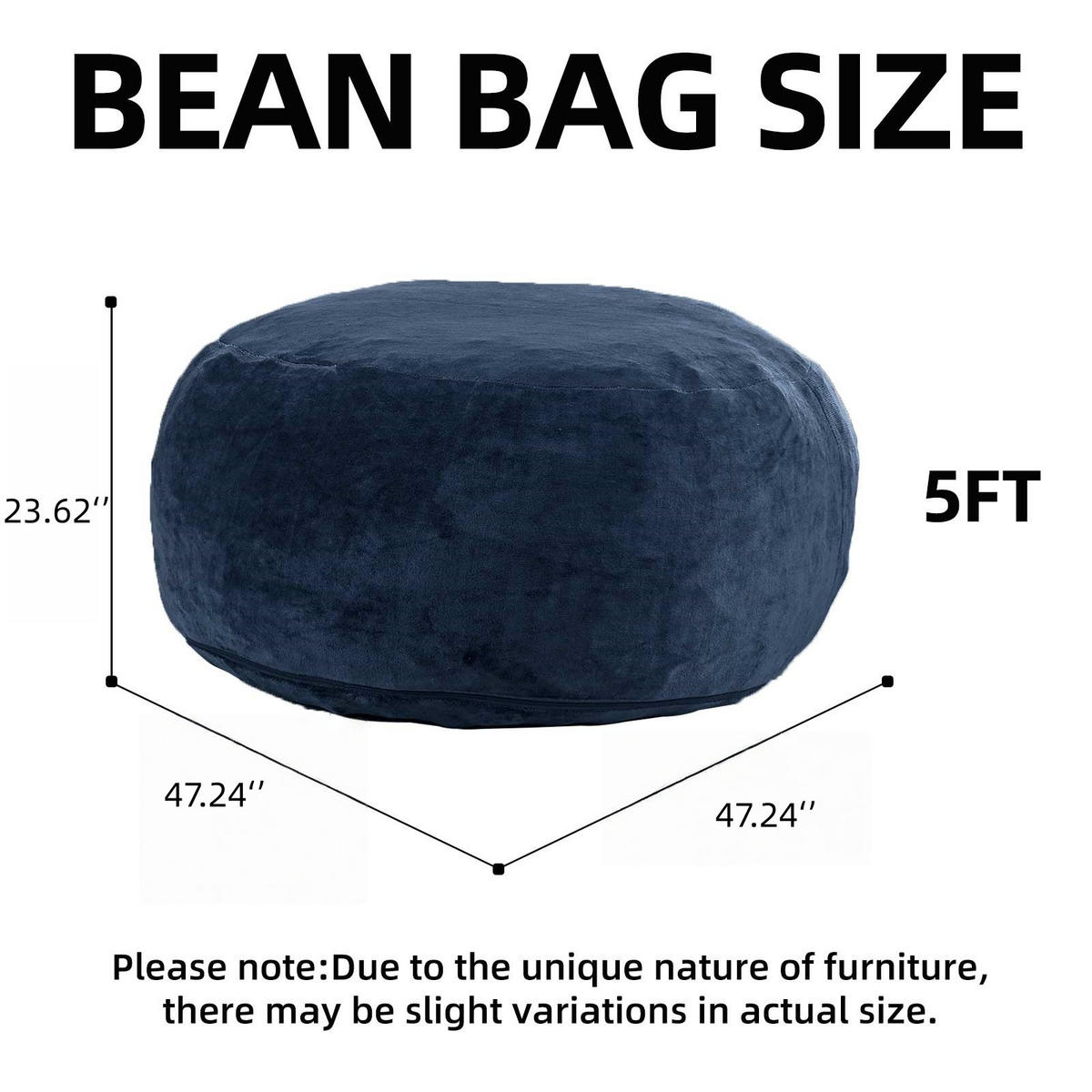SITZSACK Blau klappbar - Blau, Textil (120/60/120cm) - WISHDOR