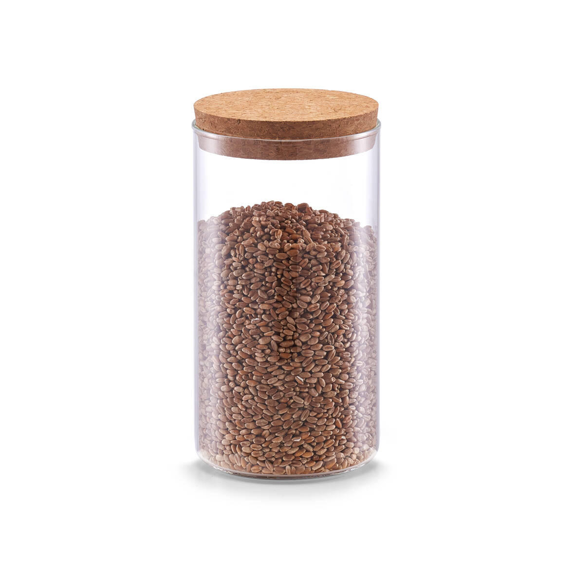 GLASGEFÄSS Korkdeckel 1100 ml - Transparent, Glas (9.5/18.5/9.5cm)