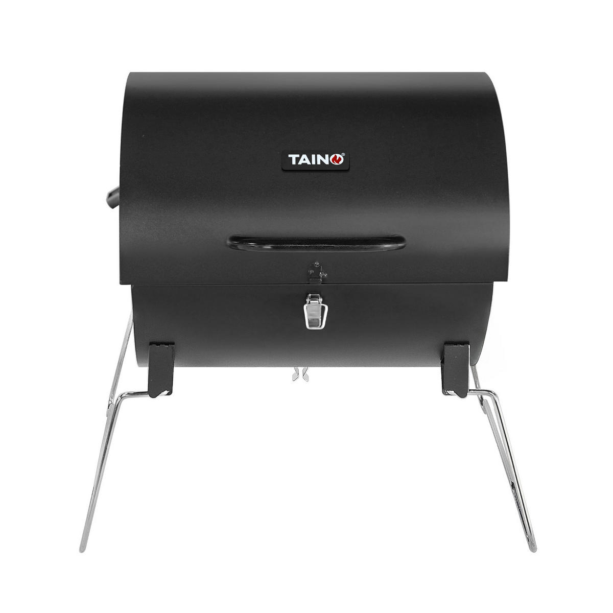 HOLZKOHLEGRILL CHAROX Tragbar - Schwarz, Metall (50/54/46cm) - TAINO