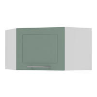 ECKHÄNGESCHRANK Kvantum W10/60/36 Mint Matt / Weiß Matt 60 / 60 / 36cm - Weiß/Mintgrün, Holz/Holzwerkstoff (60/36/60cm) - Feldmann-Wohnen