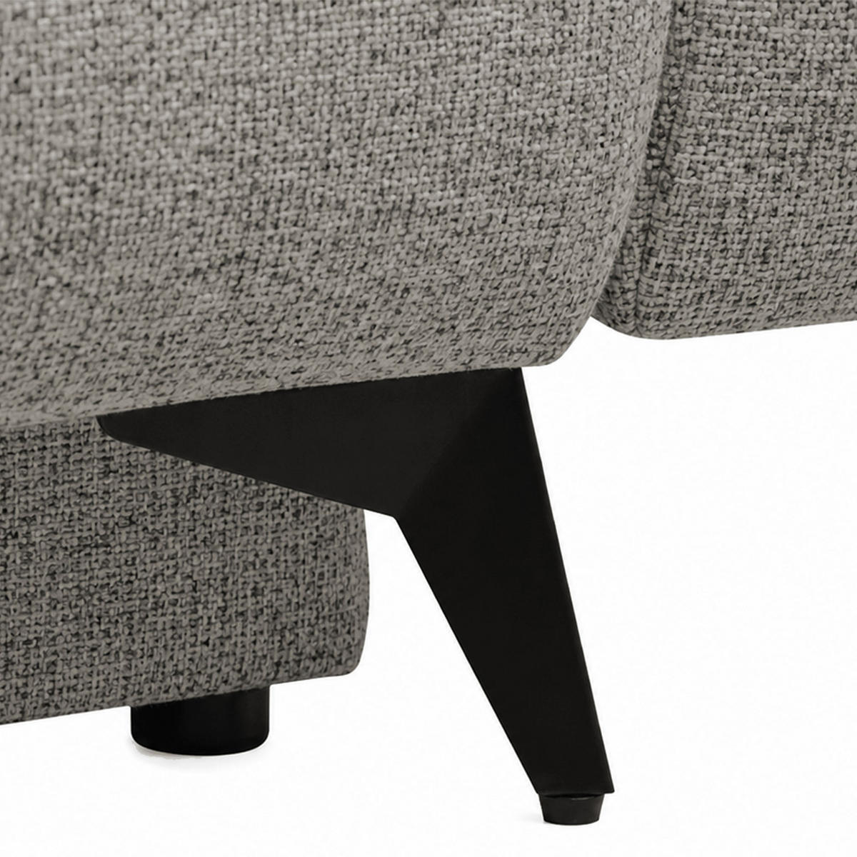 ROZKLÁDACÍ POHOVKA Vito, 3místná s úložným prostorem, systém DL, žinylková látka, šedá - šedá/černá, textil (256/90/99cm) - Beautysofa