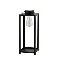 LATERNE Sokke schwarz 15/15/40 cm Kunstoff - Schwarz, Kunststoff (18/40/18cm) - Mondex