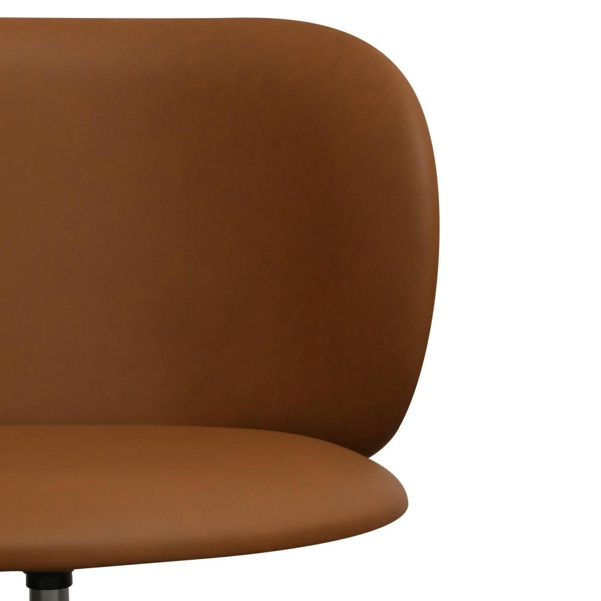 DREHSTUHL höhenverstellbar in Kunstleder Cognacbraun - Schwarz/Braun, Textil/Metall (57/71/56cm) - Furnhouse