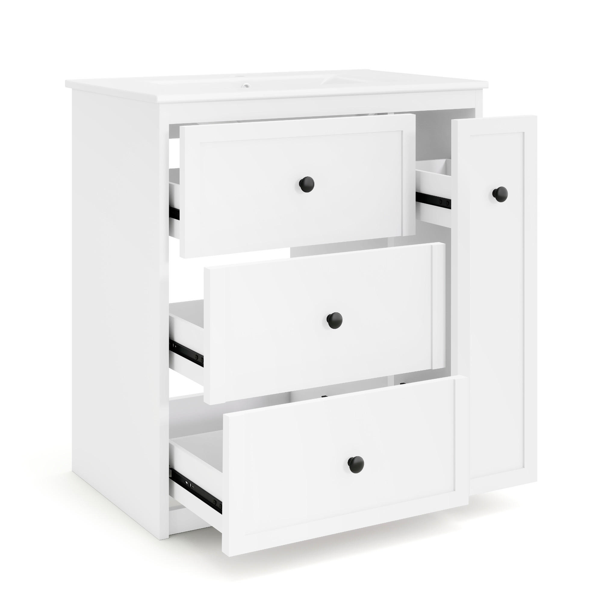 Oxeza Waschtischkombi Weiß 46x82x76 cm