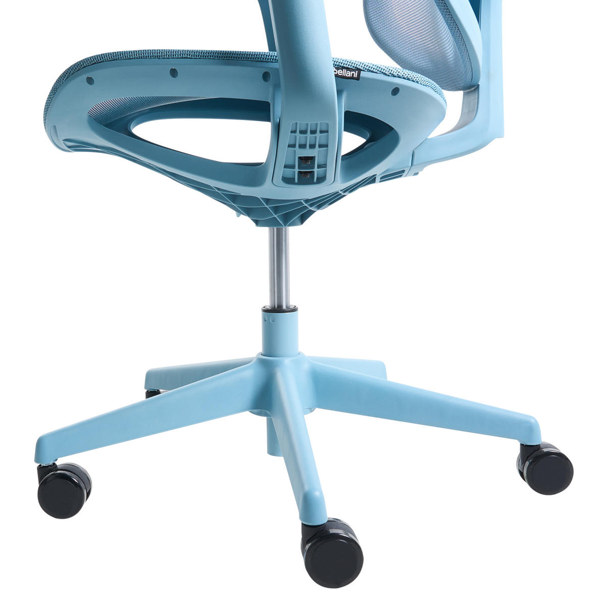 BÜROSTUHL Hellblau Aeri - Hellblau, Textil (60/93/60cm) - Beliani