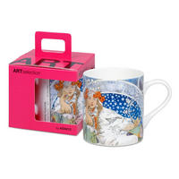 KAFFEEBECHER Princezna Hyacinta - Alfons Mucha, in Geschenkbox - Naturfarben, Keramik (0.4L) - Könitz