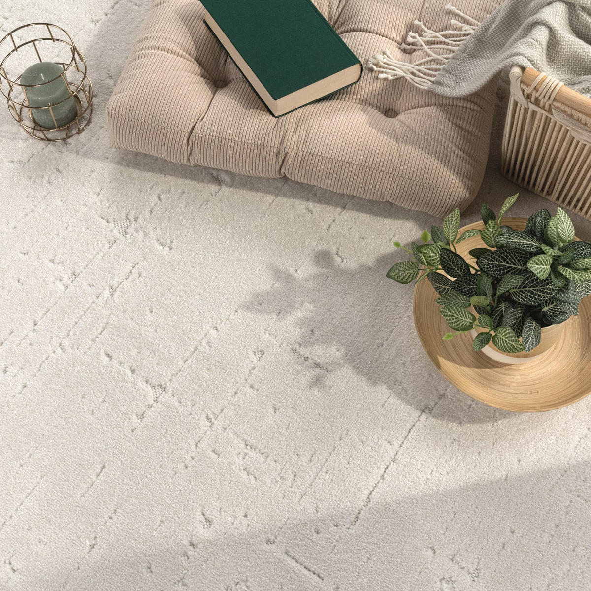 OUTDOORTEPPICH 160/160 cm Cotton 241 - Creme, Kunststoff (160/160cm) - Paco Home