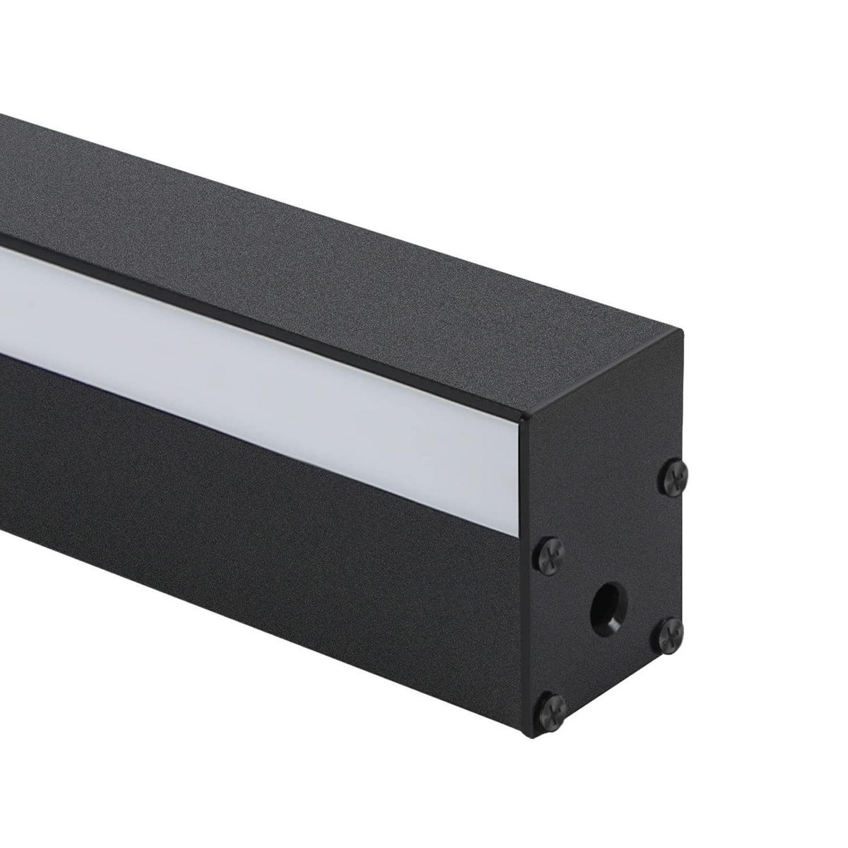 LED-WANDLEUCHTE Glisten 2.5/3.8/60 cm - Schwarz, Metall (3.8/60/2.5cm) - ZMH