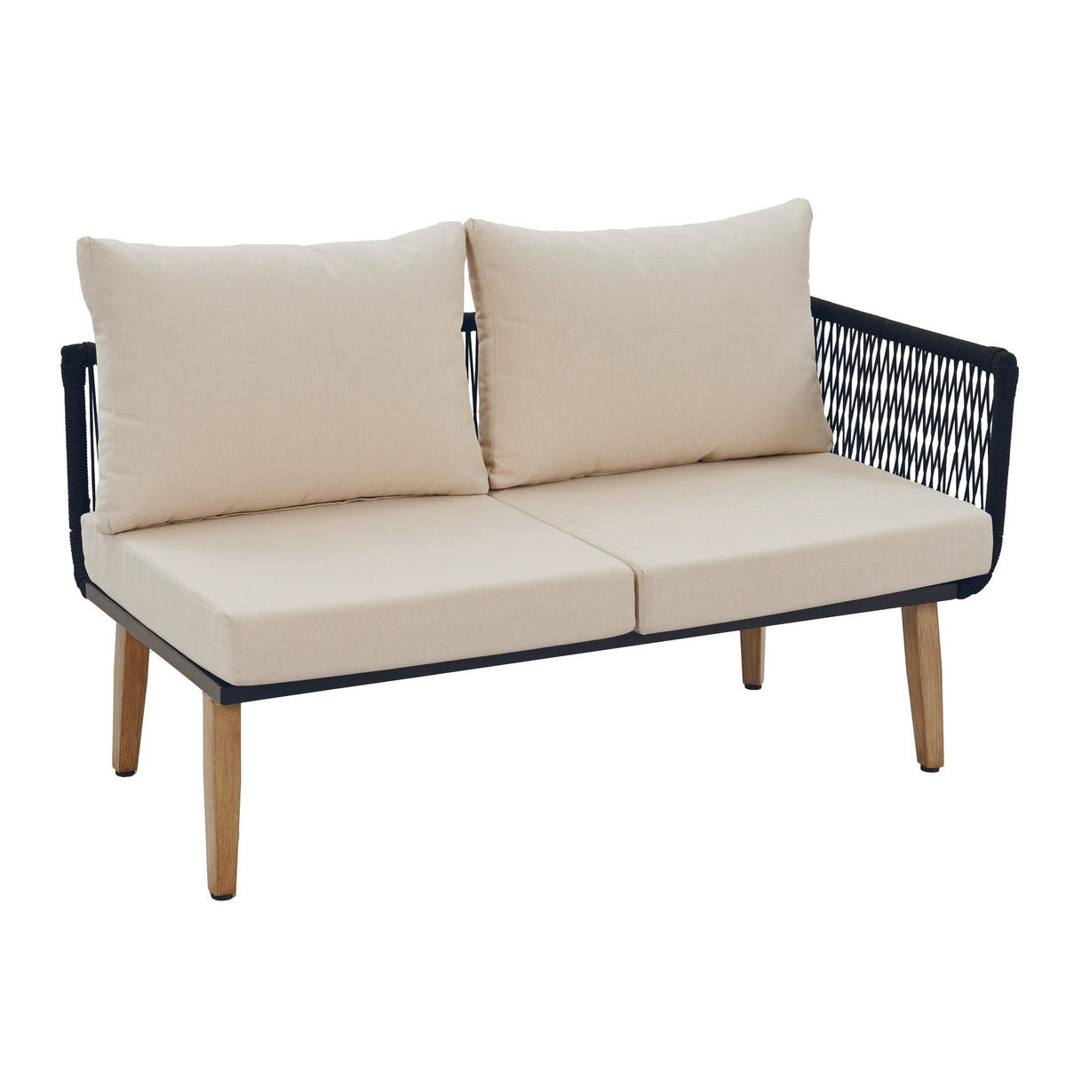 GARTENSET 187x183x66cm beige aus Stahl und Olefin, wasserdicht - Beige, Metall - Modfu