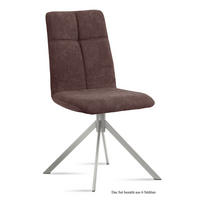 ESSZIMMERSTUHL (6er-Set) Dorine 47x92x60 Edelstahl/Braun - Edelstahlfarben/Braun, Kunststoff (60/92/47cm) - 58aufmkessel