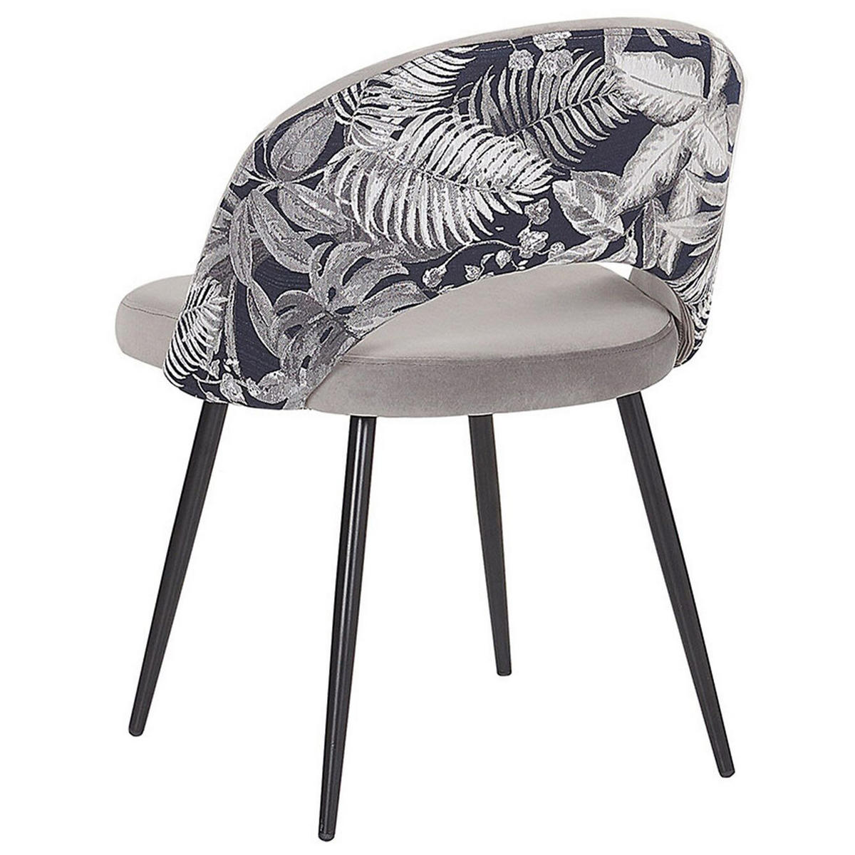 JÍDELNÍ ŽIDLE sada 2 ks Sametová látka Šedá Vivian - šedá, kov/textil (52/77/56cm) - Beliani