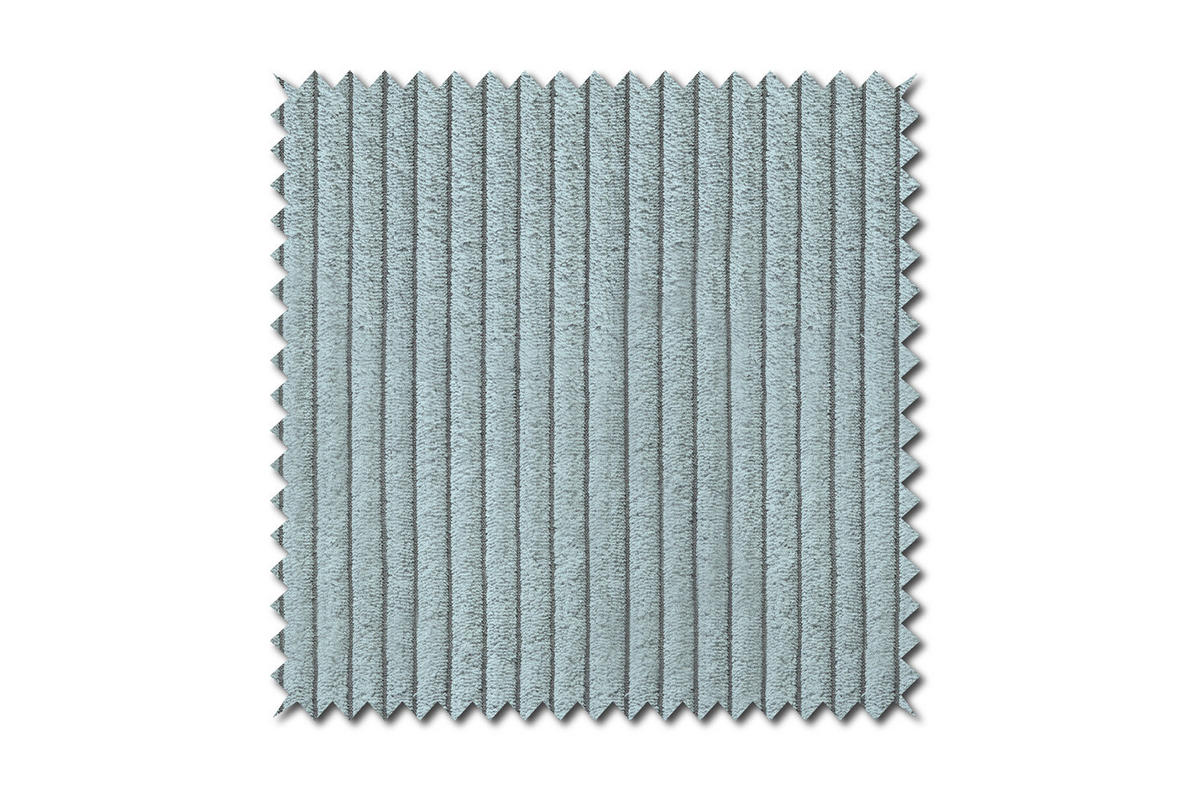 SOFA CHARME Blau Cord - Blau/Schwarz, Textil/Metall (200/94/95cm) - KAWOLA