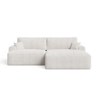 ECKSOFA Serene Creme Rechts - Creme, Holz/Textil (145/259cm) - Graingold