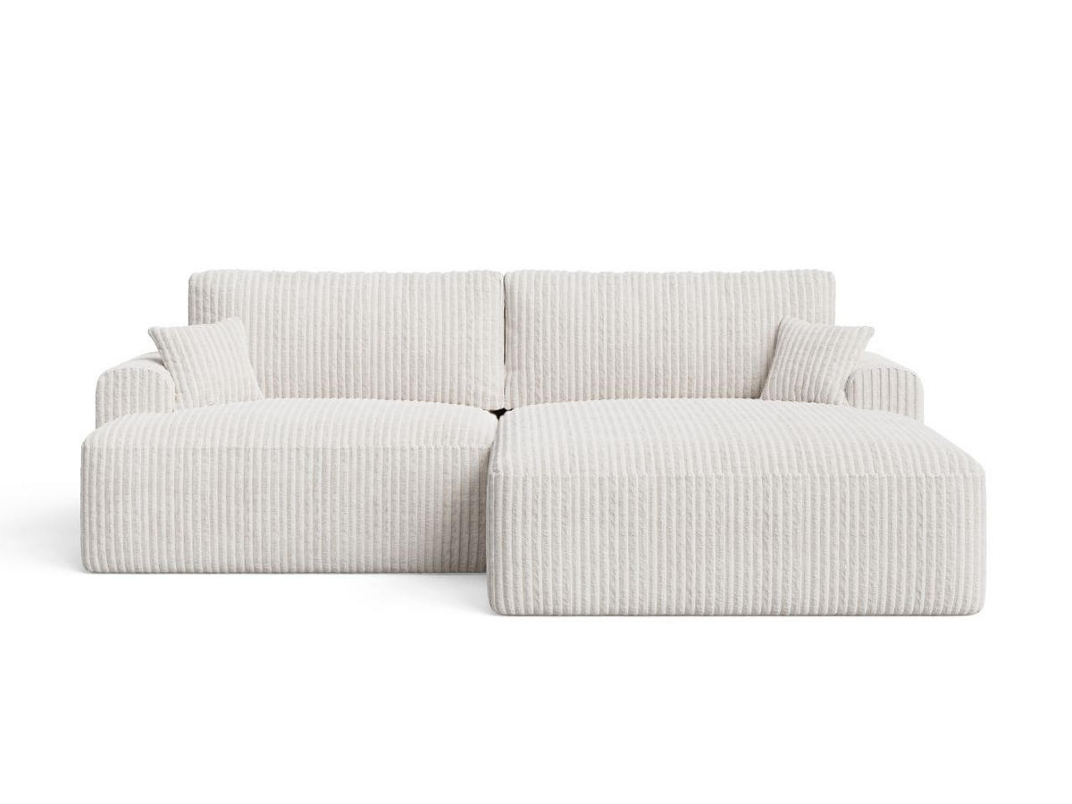 ECKSOFA Serene Creme Rechts - Creme, Holz/Textil (145/259cm) - Graingold
