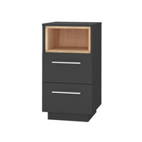 NACHTTISCH Beatrice Anthrazit 36 x 68 cm - Anthrazit, Holzwerkstoff (36/68/36cm) - Vicco