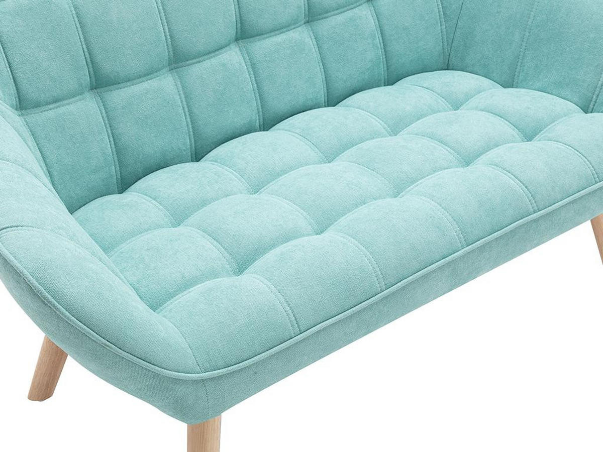 SOFA 2-Sitzer - Stoff - Hellgrün - CASERTA - Grün, Textil (73/77/127cm) - Vente-Unique