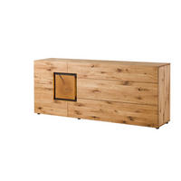 SIDEBOARD Wildeiche 160x43,5x80 natur geölt/lackiert KITZBÜHEL #128 - Naturfarben, Holz (160/80/44cm) - Massivmoebel24