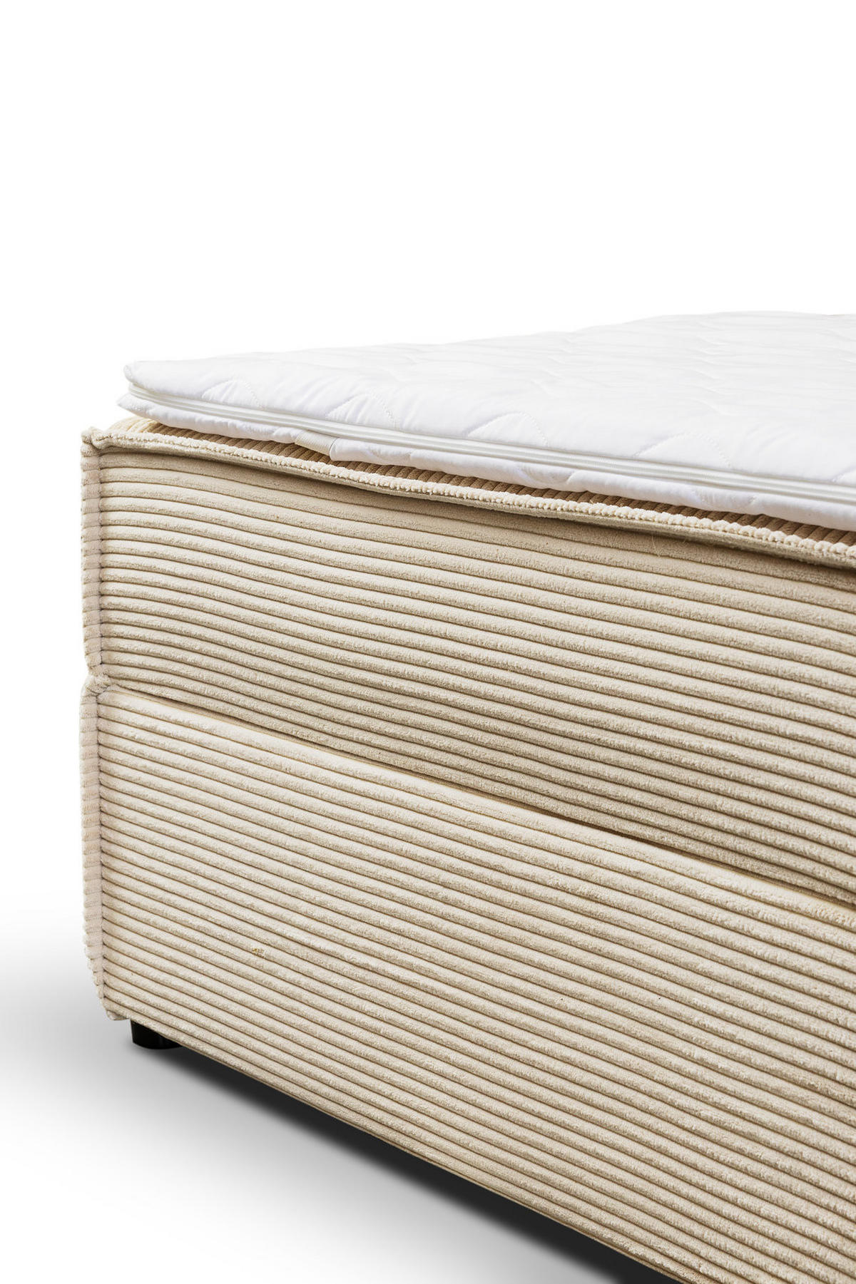 BOXBETT GLORIA mit Bettkästen H2/H3 Matratze 180 x 200 cm - Grau, Holzwerkstoff (180/200cm) - VENASI MÖBEL