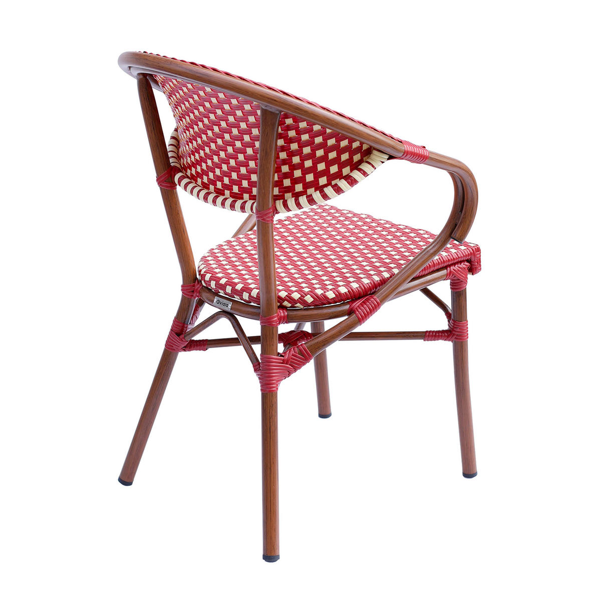 GARTENSTUHL, Rot - Rot, Metall (60/82/57cm) - Oviala