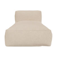 RECAMIERE ohne Schlaffunktion - 1 Person - Stoff, Samt - Beige - Beige, Textil (95/80/175cm) - Vente-Unique