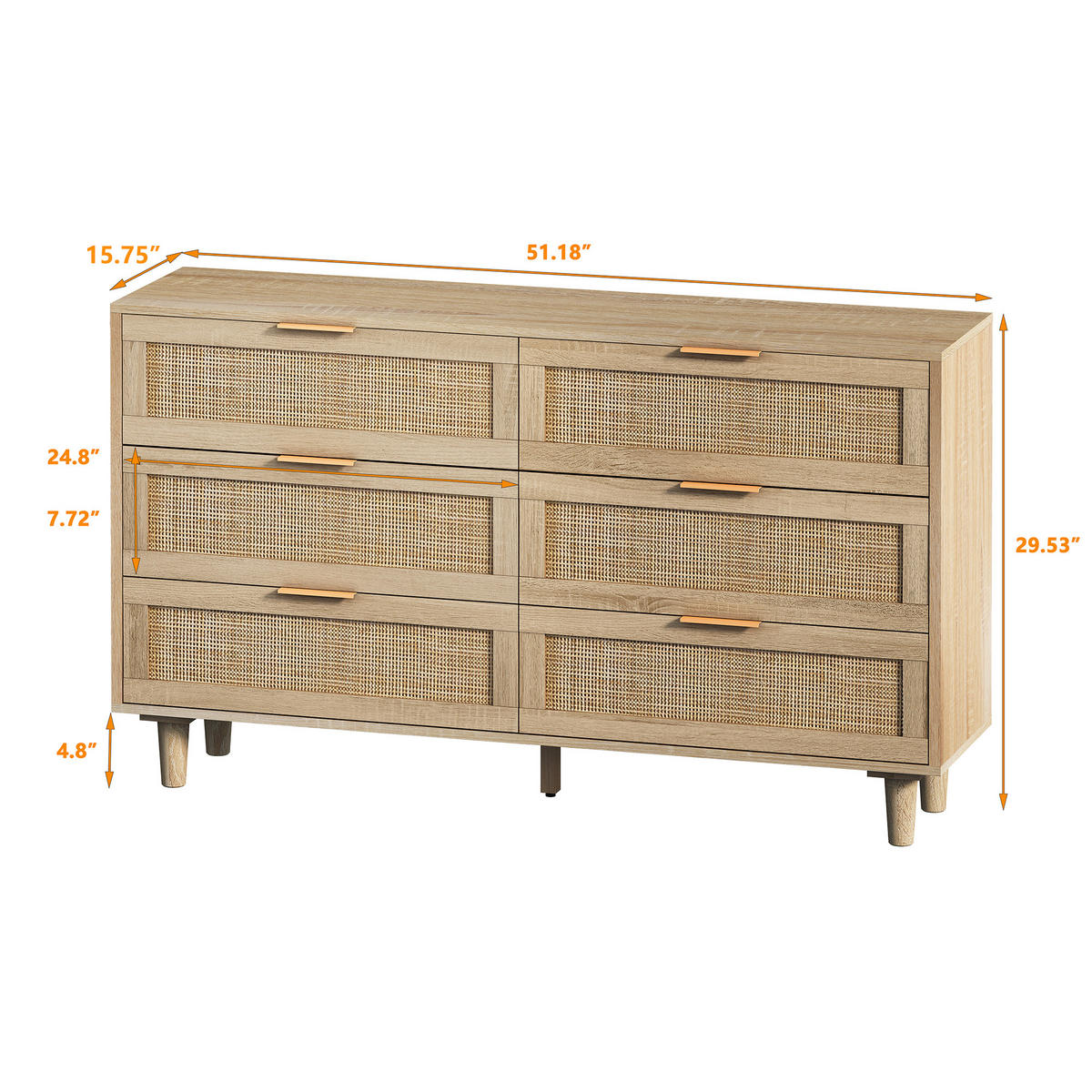 MEHRZWECKSCHRANK Naturton 130/40/75 cm - Hellbraun, Holzwerkstoff (40/75/130cm) - Urban Meuble