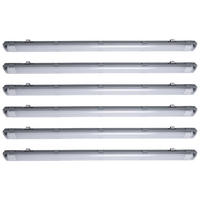 LED DECKENLEUCHTE Weiß Kunststoff 6er Set - Weiß, Kunststoff (156/11.2/6.3cm)