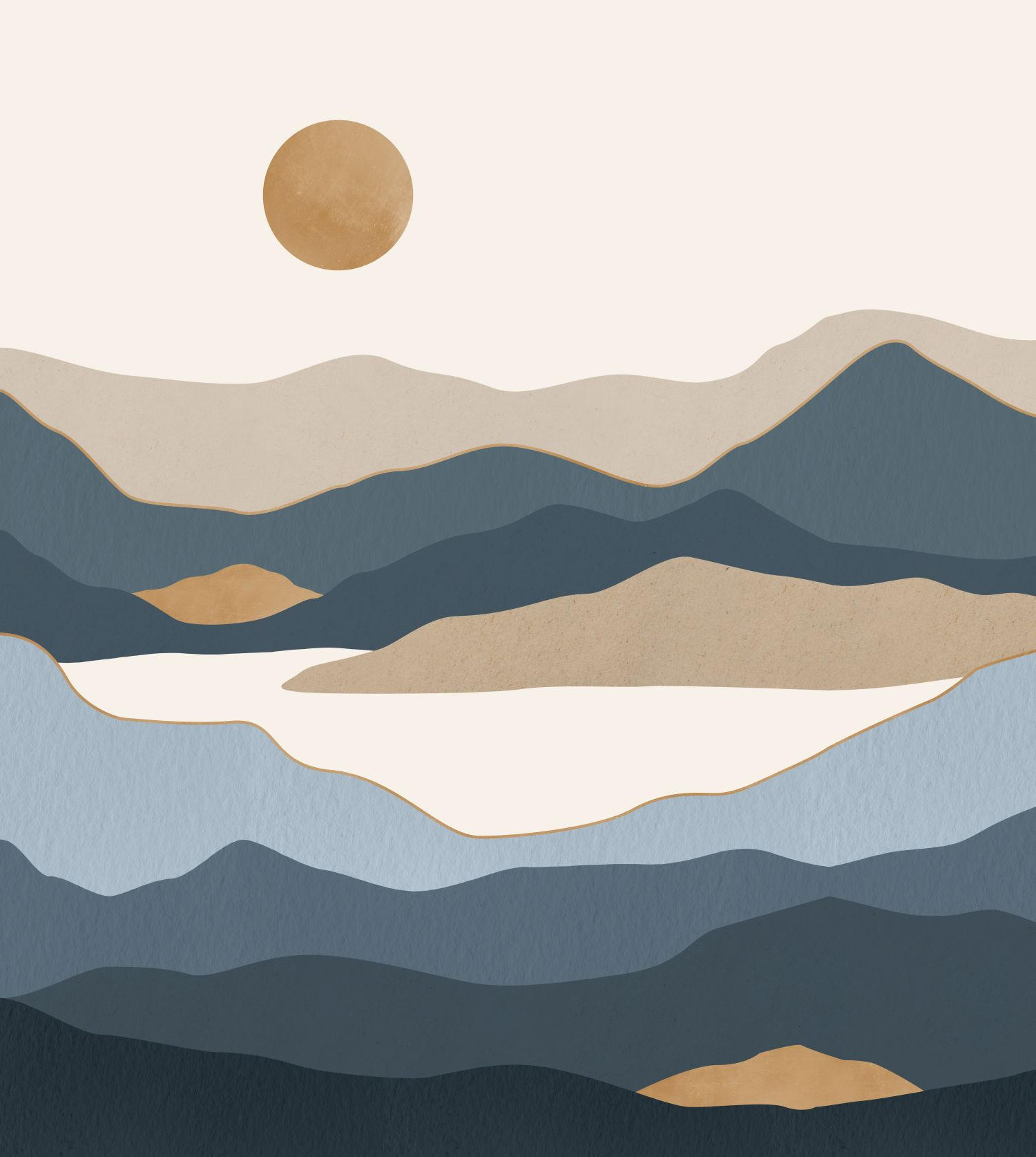 FOTOTAPETE Wüstenlandschaft 250 x 279 cm - Multicolor, Papier (250/279cm) - ESTAhome