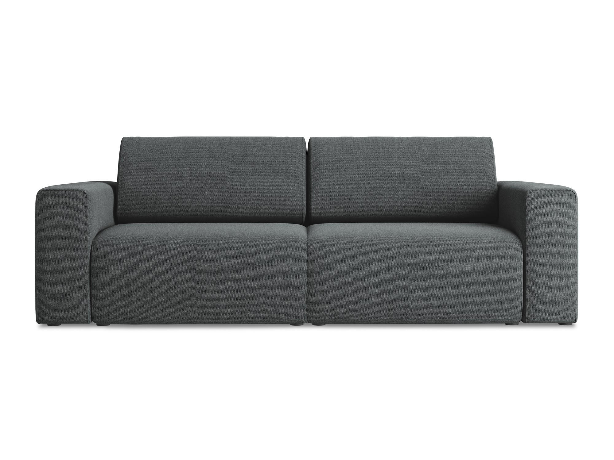 3-SITZER SOFA Strukturstoff Stoff Grau - Schwarz/Grau, Kunststoff/Textil (224/80/103cm) - Makamii