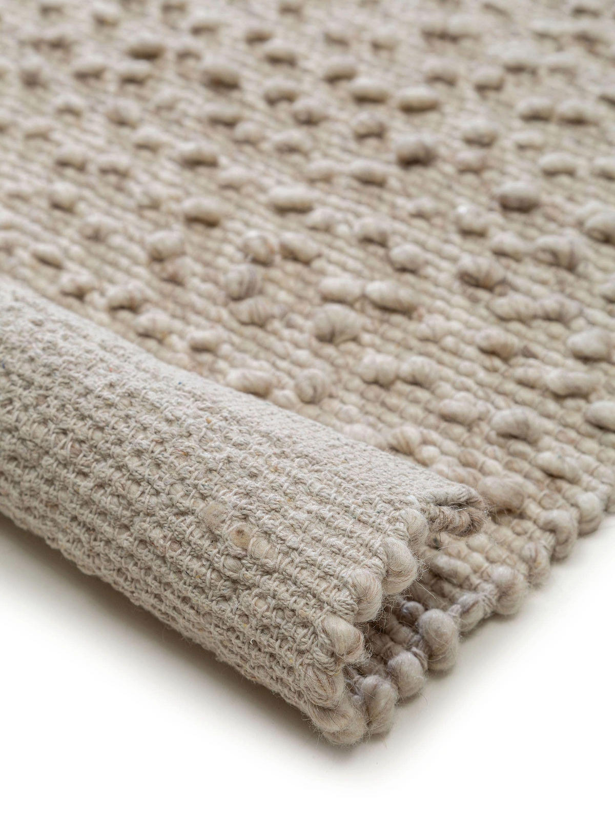 WOLLTEPPICH Lana Beige 160x230 cm - Beige, Textil (160/230cm) - benuta Pure