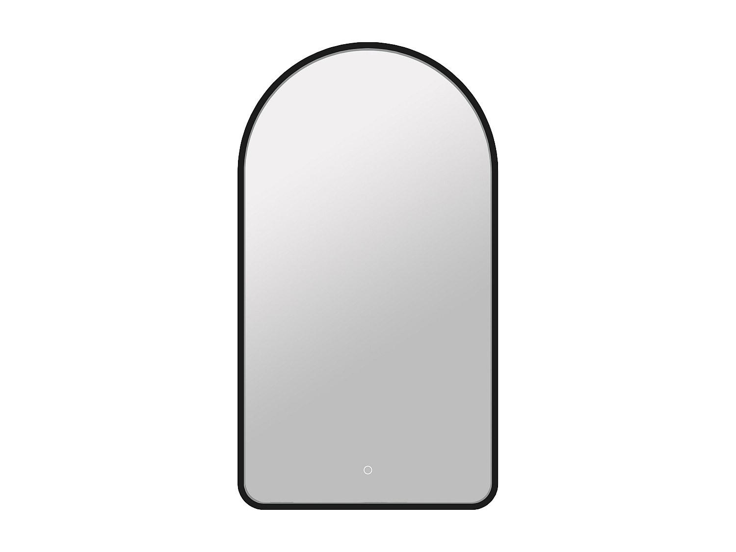 BADSPIEGEL - 50 cmcm x 5 cmcm - Glas - Schwarz - VIANORIA - Schwarz, Glas (50/90/5cm) - Vente-Unique