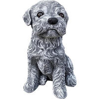 STEINFIGUR Malteser Hund, frostfest, massiv - Grau, Stein (15/25/18cm) - stoneandstyle