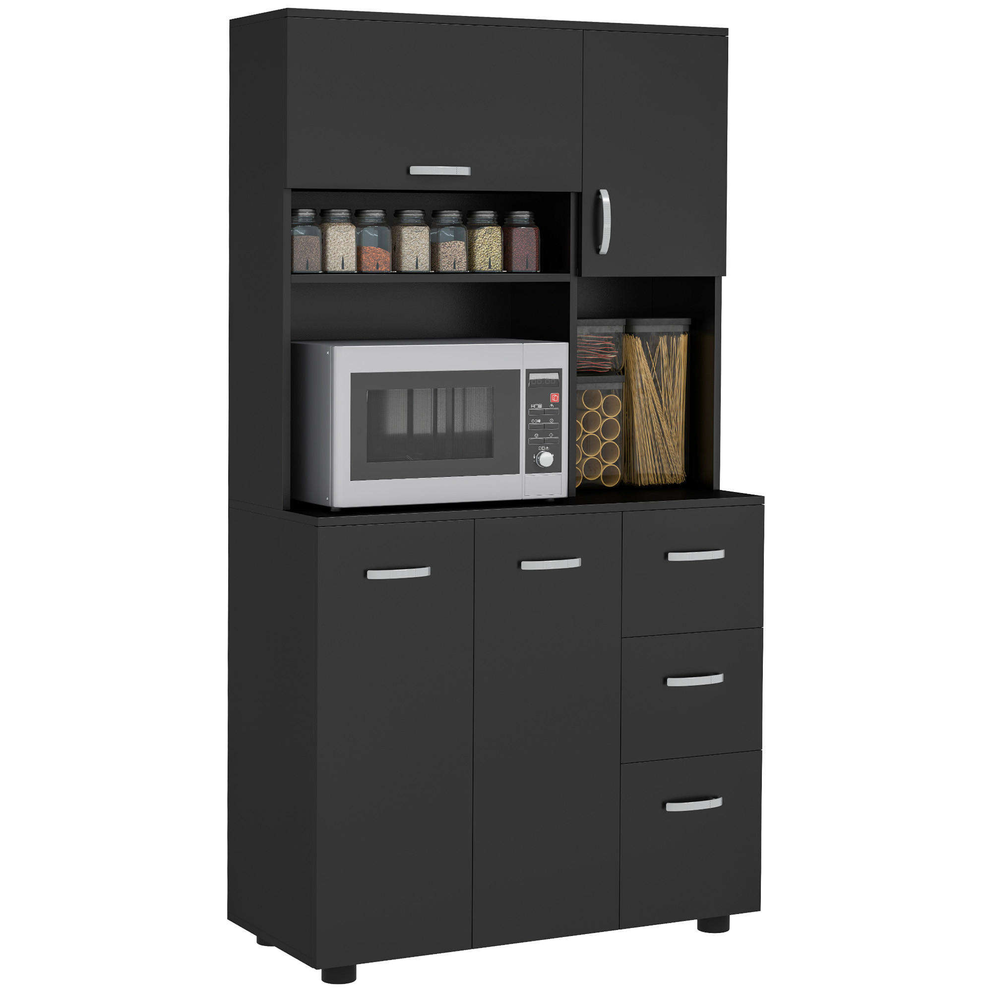 ComfortXL Buffet Schwarz 39.5x168x89 cm
