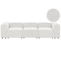 MODULÁRNÍ POHOVKA 3-místná Krémově bílá Manšestr Falsterbo - krémová, textil (278/70/105cm) - Beliani