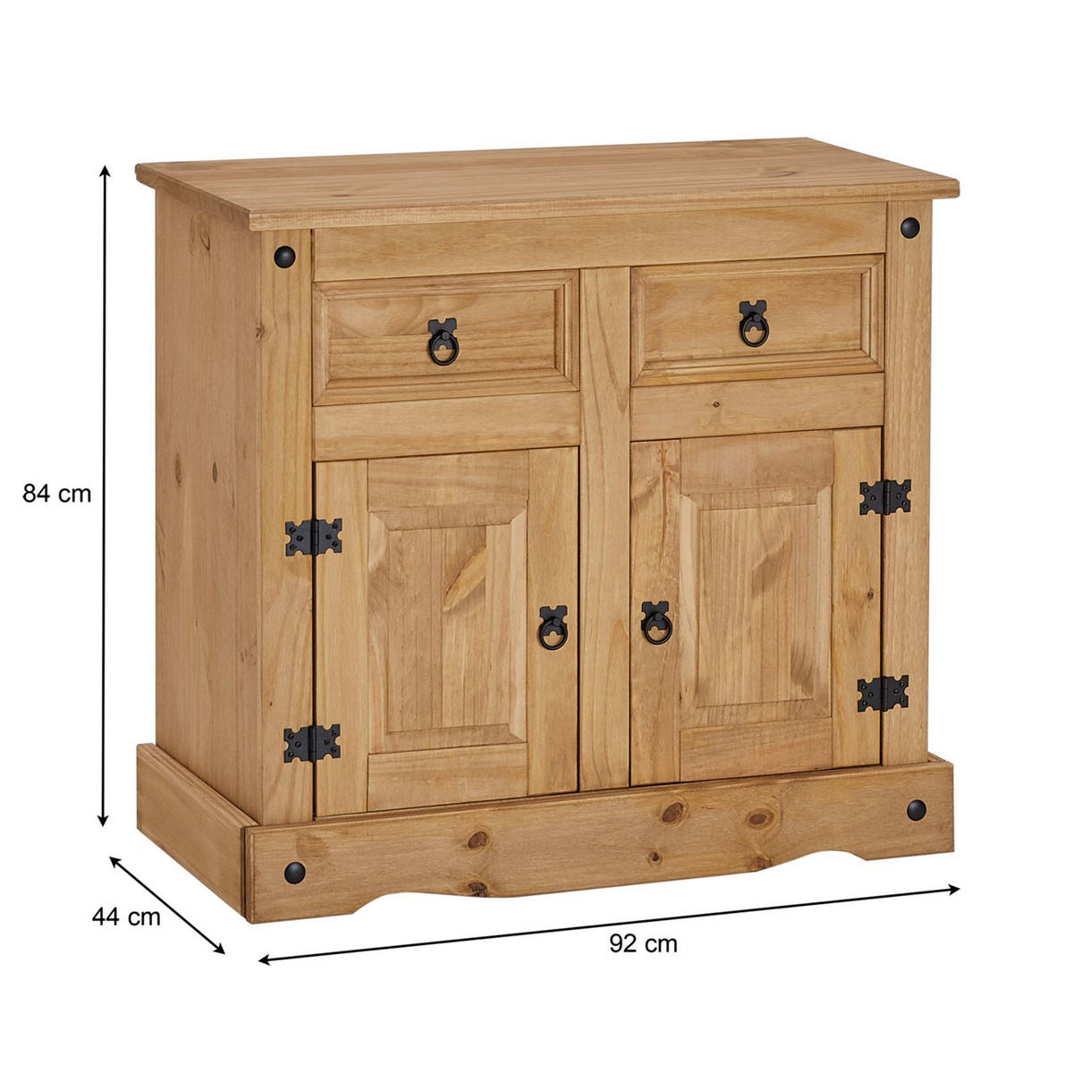 ANRICHTE SALSA - Naturfarben, Holz (92/84/44cm) - CARO-Möbel