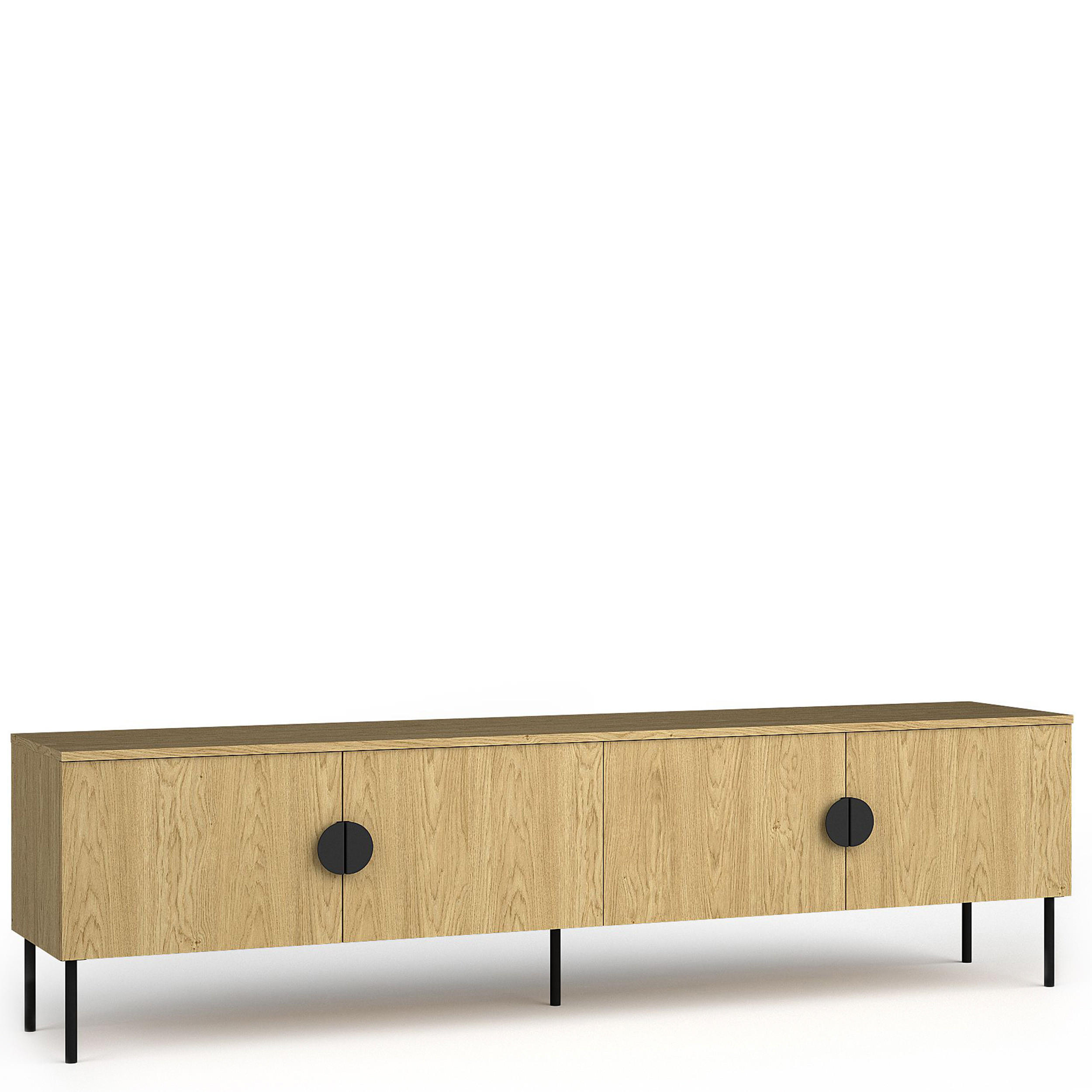 TV-LOWBOARD VIDIS Holzstruktur - Eichefarben, Holzwerkstoff (200/54/40cm) - KONSIMO®