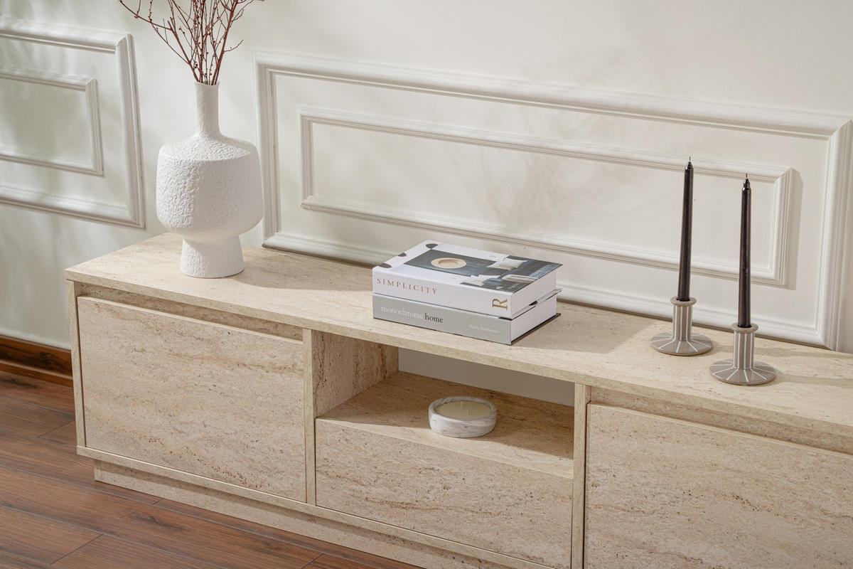 TV-MÖBEL vanguard beige - Beige, Holz (29/42/160cm) - Habitat Garten