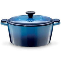 BRÄTER Cocotte Blau 24cm - Blau, Keramik (38/28/17cm)