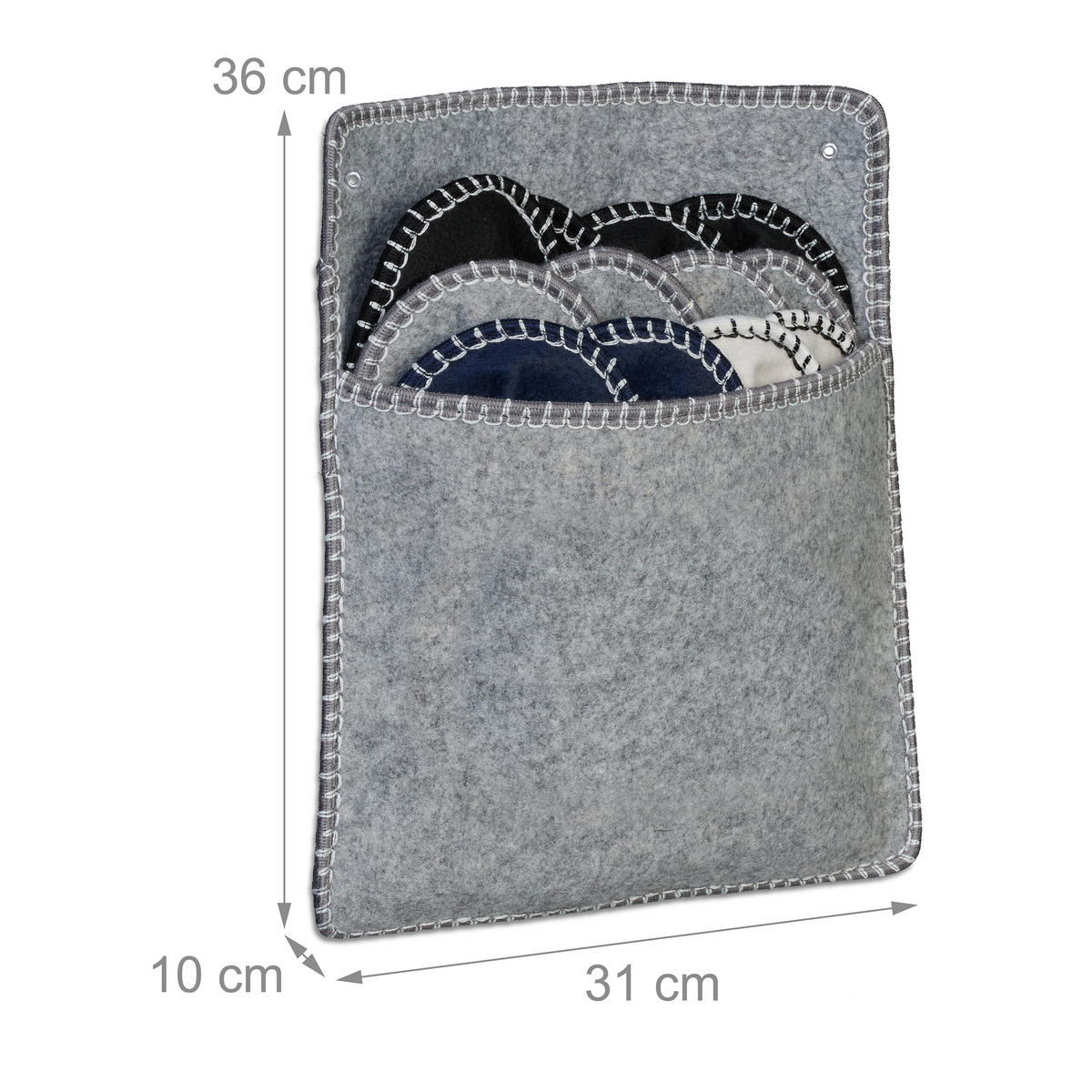 6XGÄSTEHAUSSCHUHE - Multicolor, Textil (31/10cm) - Relaxdays