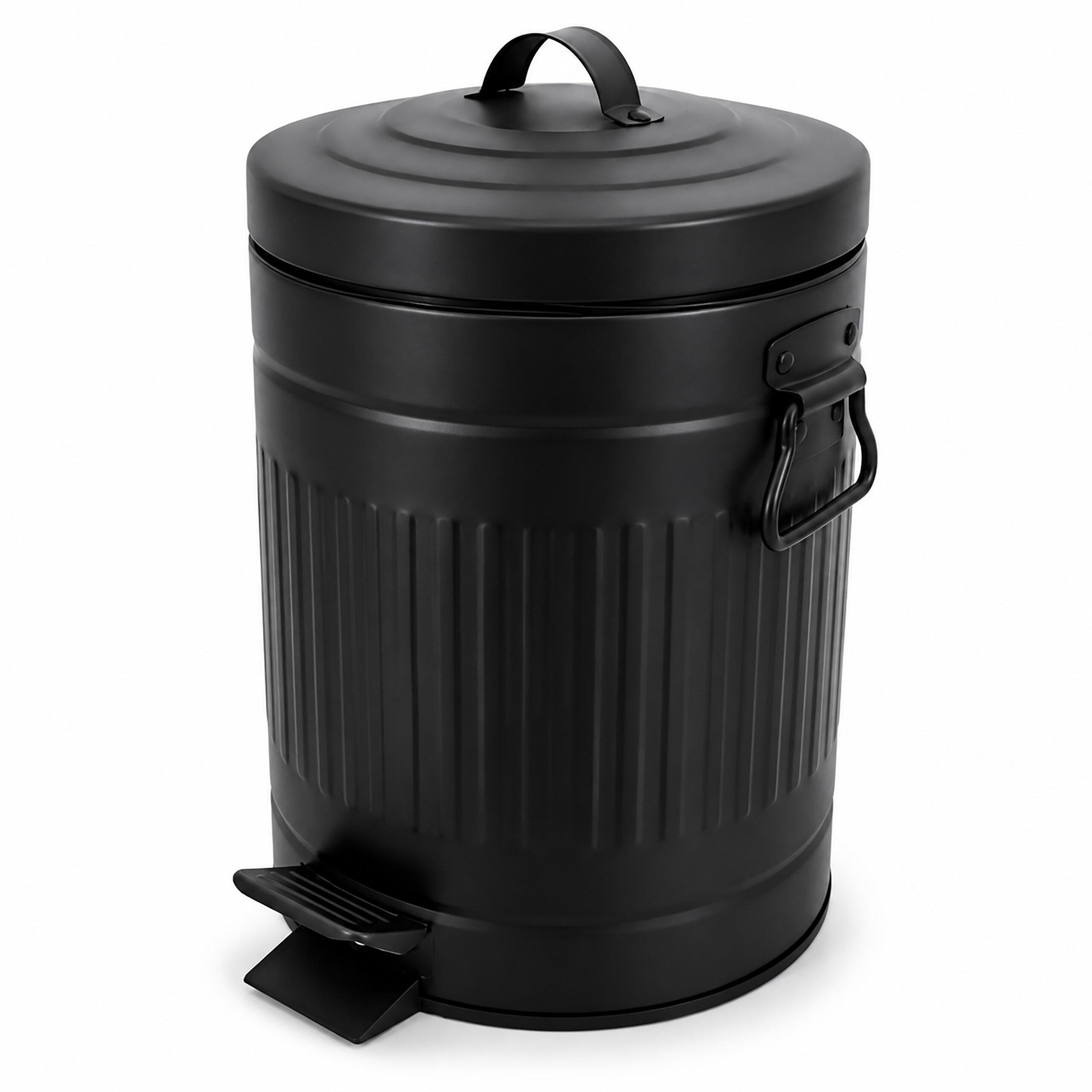 Relaxdays KOŠ Černý 5 l pedálový s tichým dovíráním