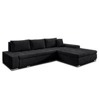 ECKSOFA L Form Tunceli Anthrazit 297/210/85 cm – modernes Sofa fürs Wohnzimmer - Silberfarben/Schwarz, Textil/Metall (297/210cm) - AX Living