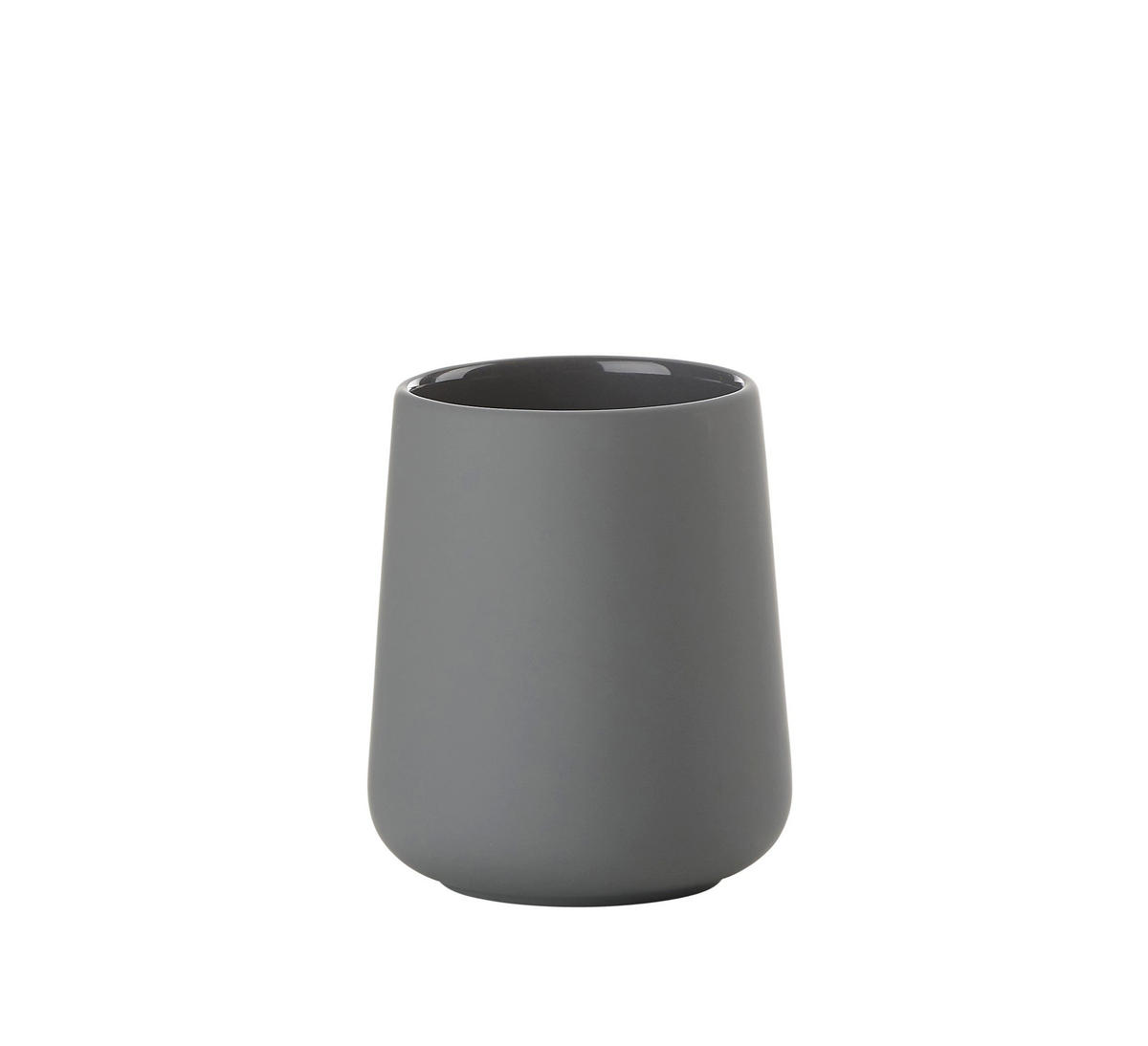 ZAHNPUTZBECHER Nova One in Dunkelgrau 8/10 cm - Grau, Keramik (8/10/8cm) - Zone Denmark