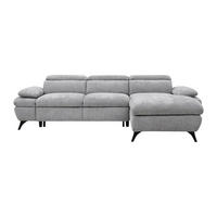 SCHLAFSOFA - 5 Personen - Stoff - Grau - - Grau, Textil (284/80/176cm) - Vente-Unique