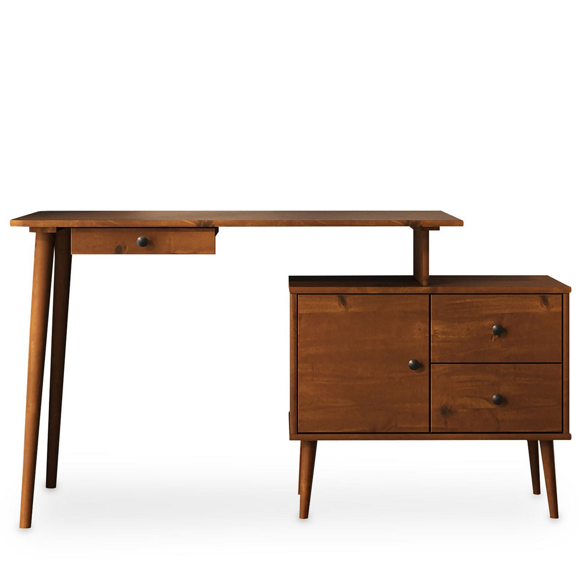 SCHREIBTISCH ANGOLO Kastanie - Kastanienfarben, Holzwerkstoff (35/35/85cm) - IDIMEX